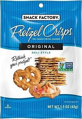 Pretzel Crisps Original Deli Style Thin, Crunchy Pretzel Crackers