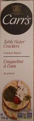 Table Water Crackers Cracked Pepper/Craquelins a l'ea Au Poivre