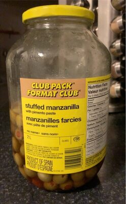 Stuffed manzanilla with pimento paste