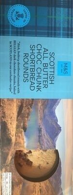 Scottish all butter choc chunck shortbread rounds