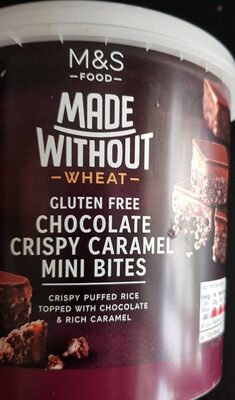 Gluten free chocolate crispy caramel mini bites