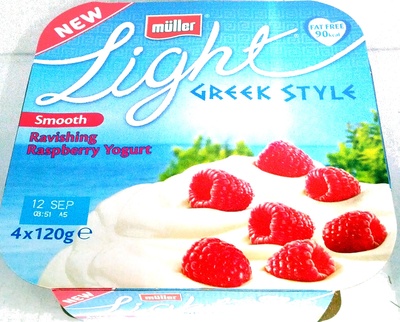 Light Greek Style Smooth Ravishing Raspberry Yogurt