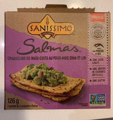 Salmas, Chia and Flax Oven Baked Corn Crackers
