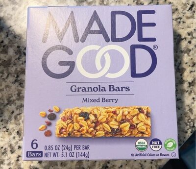 ORGANIC CHEWY GRANOLA BARS mixed berry
