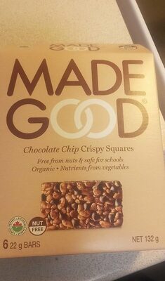 Organic Chocolate Chip Rice Crispy Squares