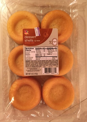 Dessert shells sponge cake