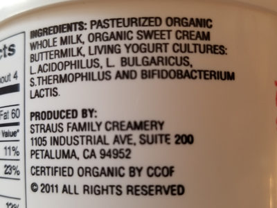 Plain Organic Yogurt