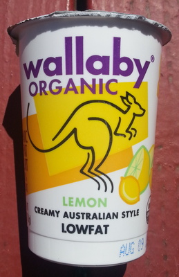 Wallaby organic, organic lowfat yogurt, lemon