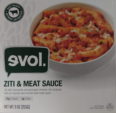 Evol Ziti and Meat Sauce