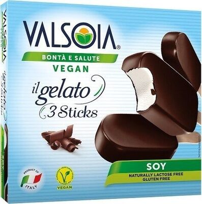 Gelato Pinneis med Sjokolade Vegansk, 3stk, 250 g