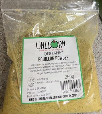 Organic bouillon powder