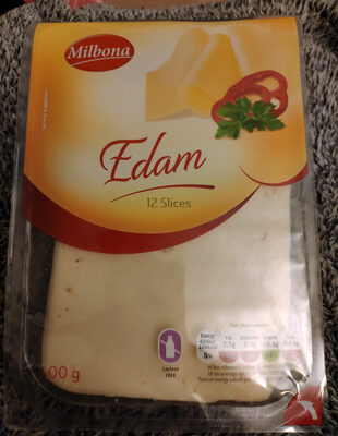 Edam semi-hard medium fat cheese slices