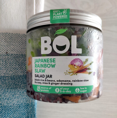 Japanese Rainbow Slaw Salad Jar