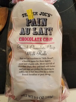 Pain Au Lait Chocolate Chip French Chocolate Chip Milk Rolls