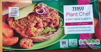 Tesco Plant Chef 4 Spicy Bean Burgers