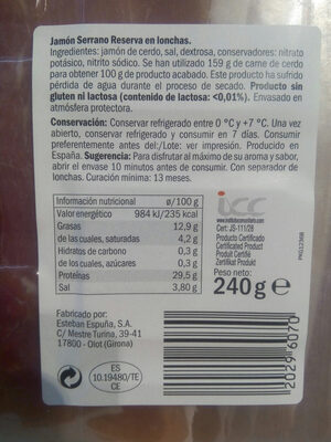 Jamón Serrano Reserva