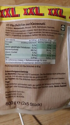 Pita Brötchen , Aus Weizenmehl