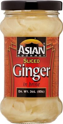 Sliced ginger in brine