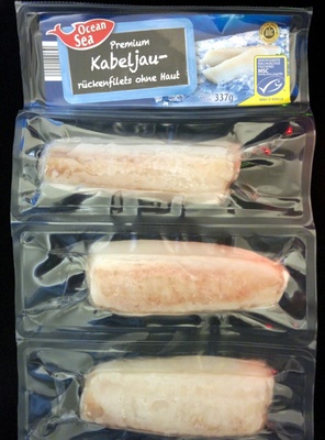 Premium Kabeljaurückenfilets ohne Haut