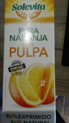 Zumo de naranja exprimida con pulpa