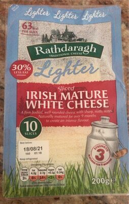 lighter sliced irish mature white cheese