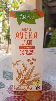 Bebida de avena calcio