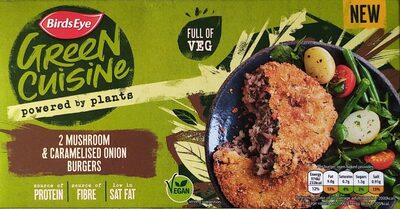Green Cuisine Mushroom and Caramelised Onion Burgers