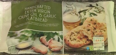 Handcrafted Extra Virgin Olive Oil and Garlic Flatbread