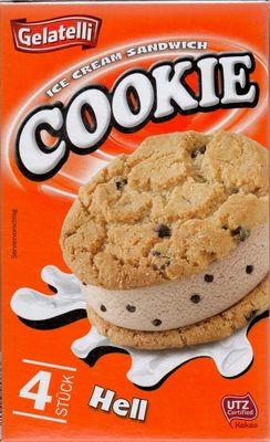 Ice cream sandwich cookie dark chocolate chips