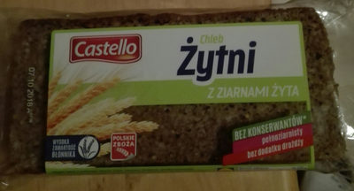 Chleb żytni z pełnego ziarna żyta, razowy