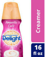 Gourmet coffee creamer amaretto cafe
