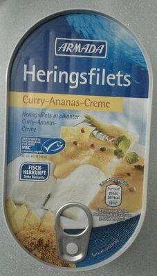 Heringsfilet, Curry-Ananas-Creme
