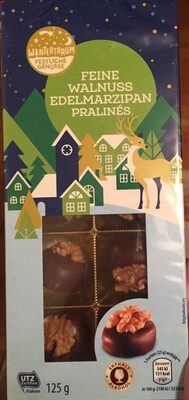 Feine Walnuss Edelmarzipan Pralinés