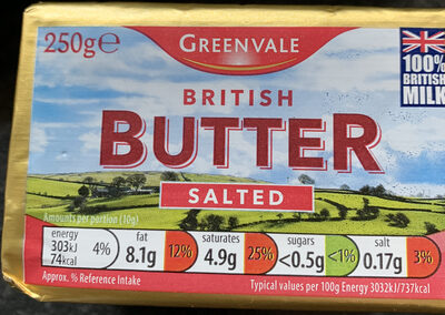 Greenvale British Butter, salted