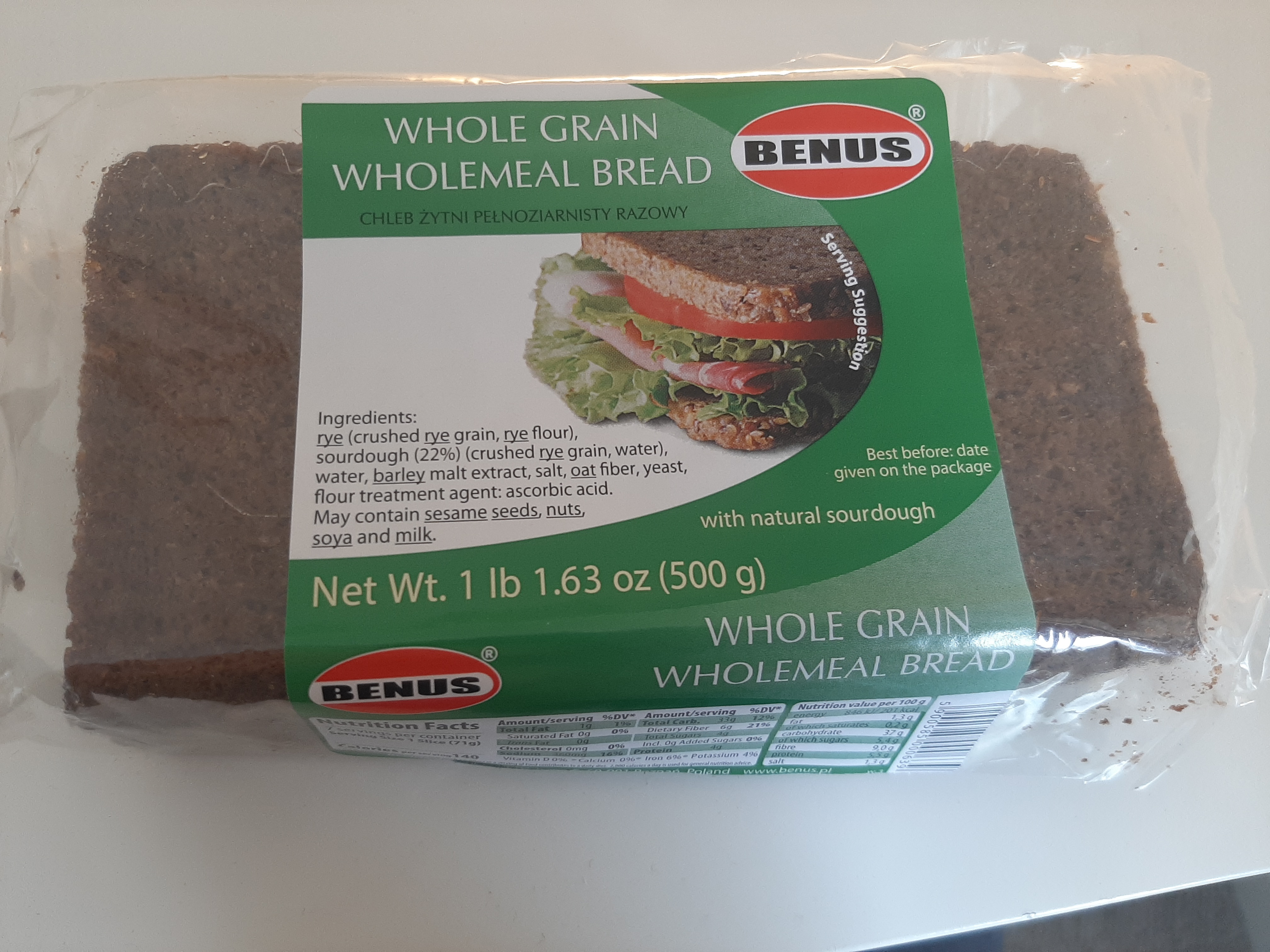 Whole Grain Wholemeal Bread