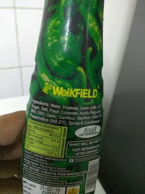 Green chilli sauce