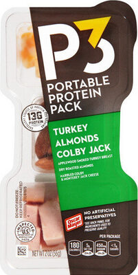 Portable Protein Pack Turkey Colby Jack Almonds
