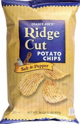 Ridge Cut Potato Chips; Salt & Pepper