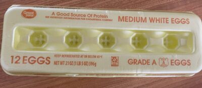 Medium white eggs