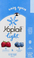Light yogurt variety strawberry blueberry patch