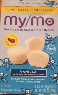 My/mo vanilla mochi cashew cream frozen dessert