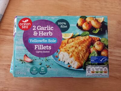 Garlic and herb yellowfin sole fillets