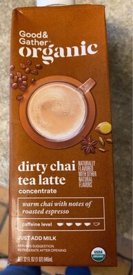 Dirty chai tea latte concentrate