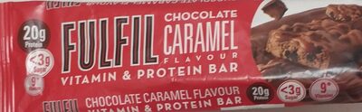Chocolate caramel flavour vitamin and protein bar