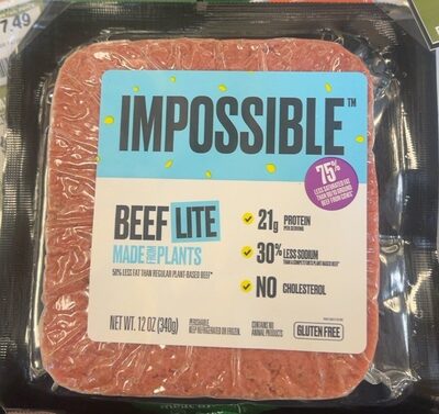 Lite Ground Beef Meat From Plants