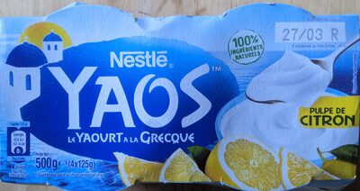 Yaos Le Yaourt à la Grecque Pulpe de citron 4 x 125 g