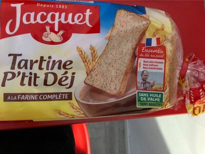 Tartine P'tit Déj à la farine complète