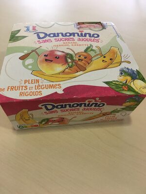 Danonino sans sucres ajoutes banane mangue carotte 90 g x 4