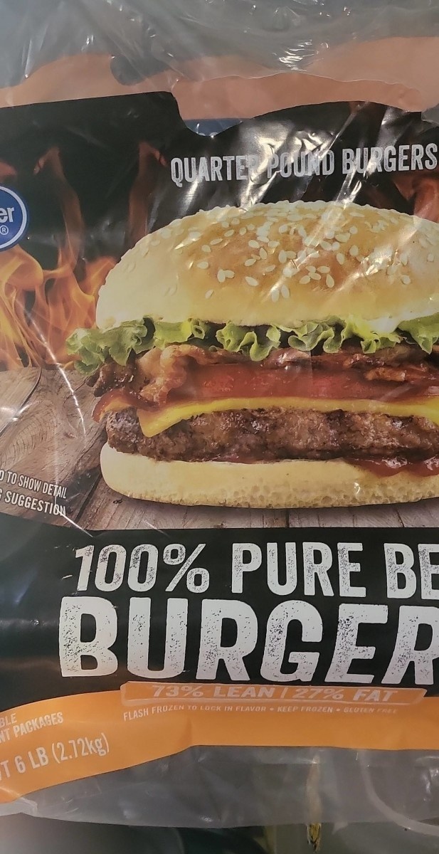 100% Pure Beef Burgers