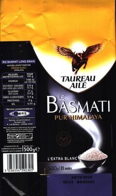 LE Riz BASMATI PUR HIMALAYA L'Extra Blanc